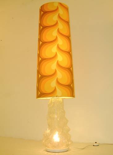 Vintage floor/table glass lamp by Putzler, 1970`s ca, German